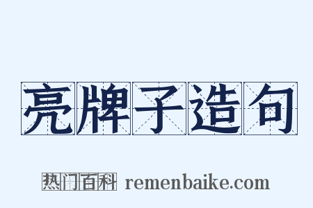 亮牌子造句是什么意思的图片